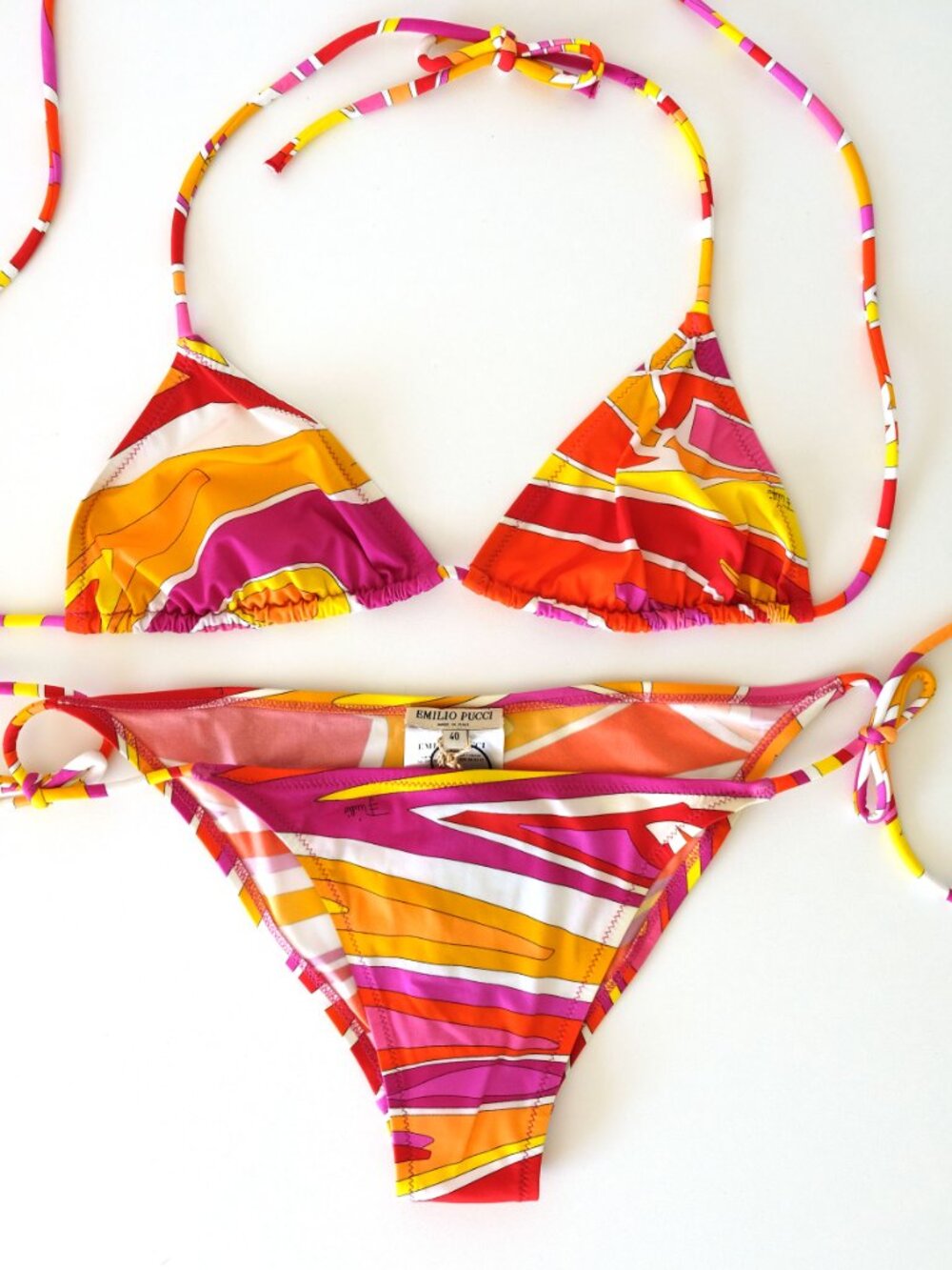 Emilio Pucci Bikini, 2-piece set, Size 40 (US Small), NWT, Fuchia, Vermillion+ - Picture 3 of 11
